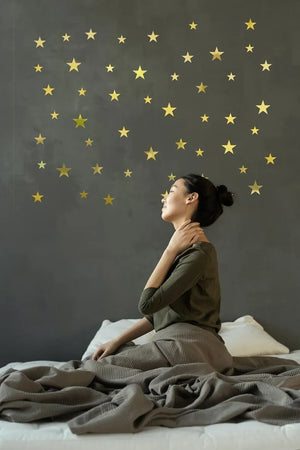 15 Stars Acrylic Mirror Wall Stickers Golden