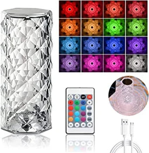 16-Color RGB Crystal Diamond Touch Lamp