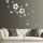 24 Pcs Flower Acrylic Mirror Stickers Golden Wall Decor