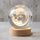 3D Crystal Ball Moon Night Light with Wooden Base