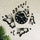 3D Wall Clock with Butterfly Wooden Design & Light