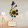 3D Wall Clock with Wooden Butterflies & Flowers