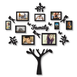 3D Wooden Family Tree Photo Wall Art