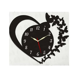 3D Wooden Wall Clock with Light