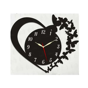 3D Wooden Wall Clock with Light