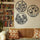 3 PCS 3D Floral Abstract Wooden Wall Art
