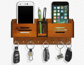 Multipurpose Wooden Key Holder Wall Décor