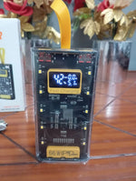 Transparent Power Bank 20000mAh | Fast Charging | Digital Display | Emergency Light