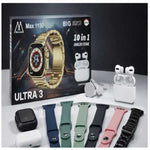 Ultra 3 Smart Watch 10-in-1 Combo | AMOLED Display | Wireless Earbuds